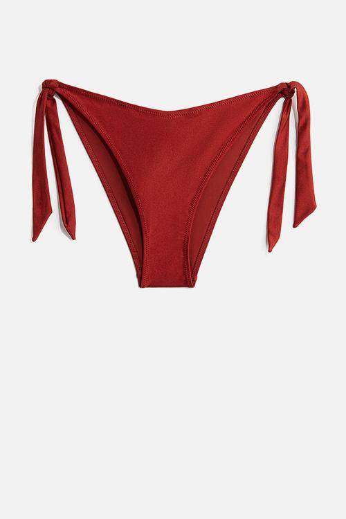 Tie tanga bikini bottoms - rust red