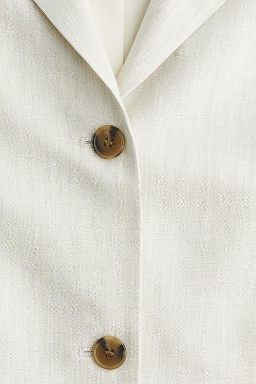 Linen-blend blazer - light grey