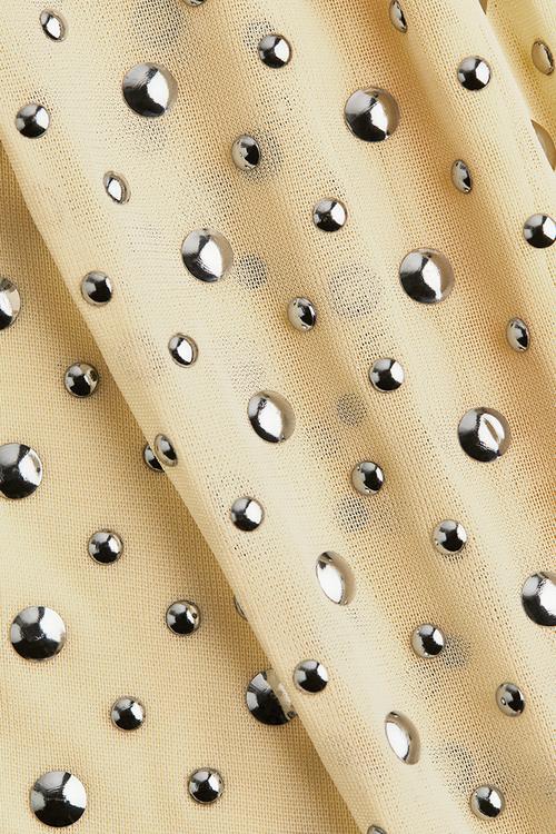 Studded strappy top - pale yellow