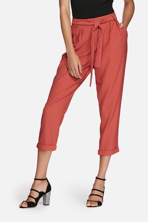 Tie front trouser