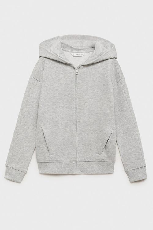 Zipped hoodie - grey