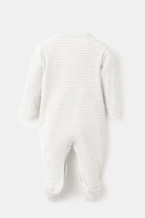 Striped Onesie - Light/Pastel Gray