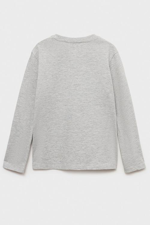 Long-sleeved t-shirt with pocket - grey
