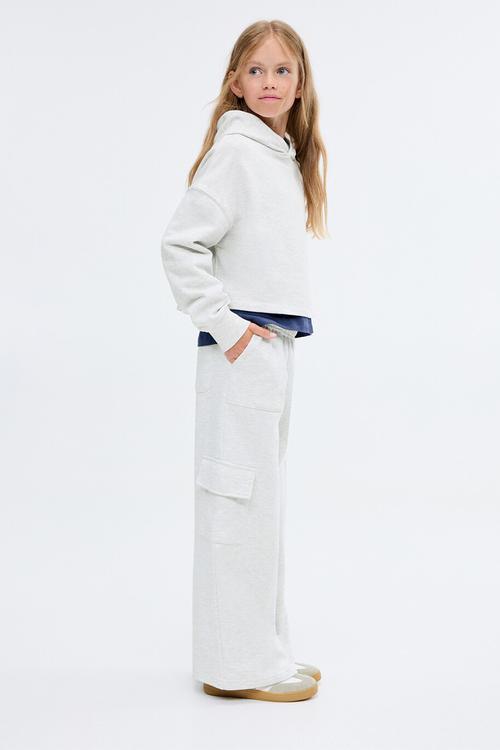 Cargo pants - light grey denim