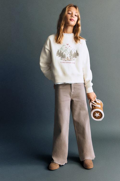 Sweatshirt night - white