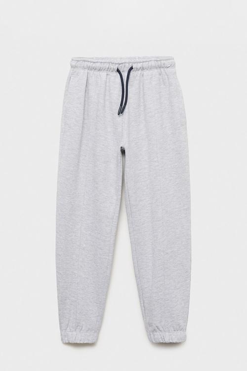 Cotton joggers with elastic waist - grey