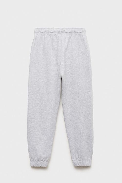 Cotton joggers with elastic waist - grey