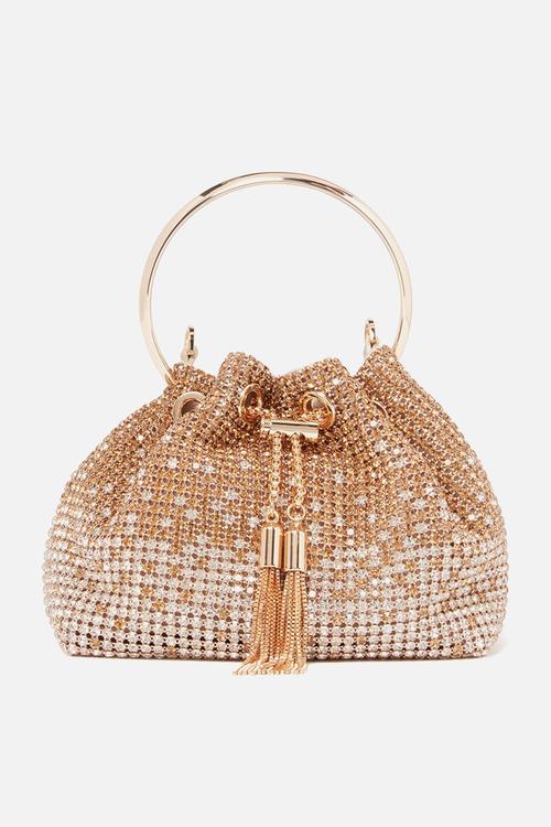 Skylah Sparkle Metal Handle Bag
