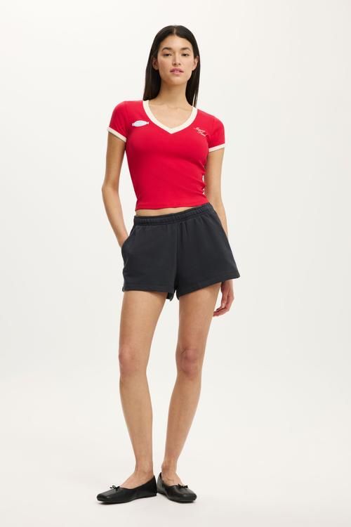 Fleece sweatshort - asphalt black