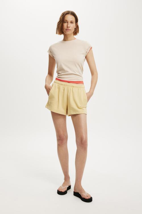 Mini Sweatshort - Washed Dijon