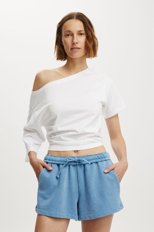 Fleece sweatshort - washed cosmic star