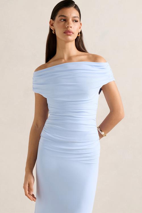 Mimi off shoulder top - sky blue co-ord b