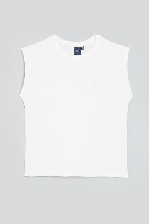 Girls candice short sleeve raglan tee - off white