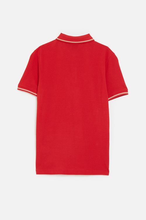 Boys rory embroidered ss golfer - samba red