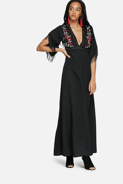 Embroidered maxi dress