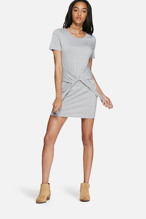 Front tie tee dress