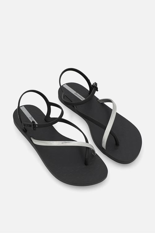 Class Elegant Sand Slingback - Black & silver