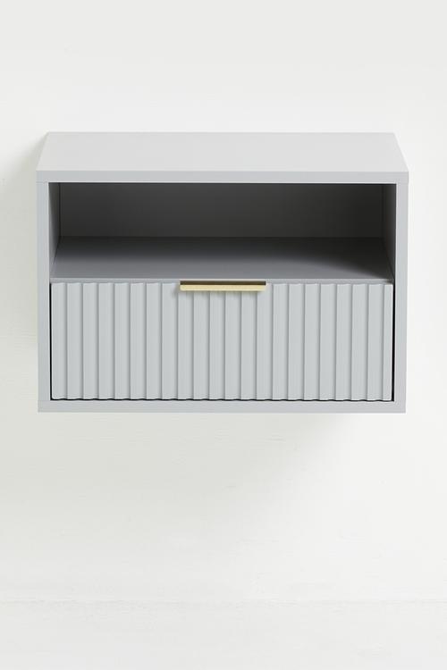 Jozi Floating Bedside Pedestal - Grey