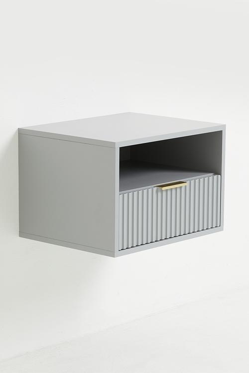 Jozi Floating Bedside Pedestal - Grey