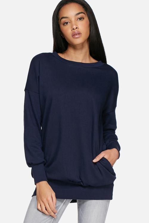 Longline sweat top