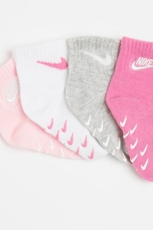 Nike logo gripper socks 4-pack - magic flamingo