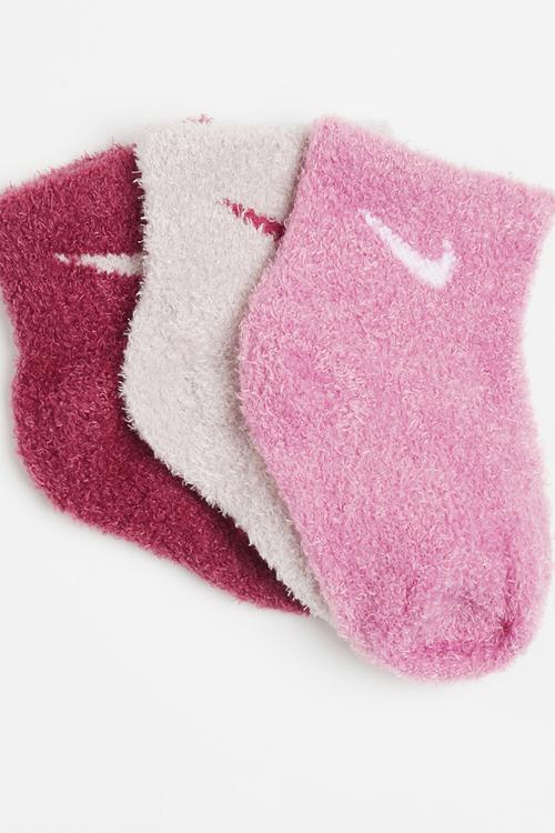 Nike infant cozy socks 3-pack - platinum violet