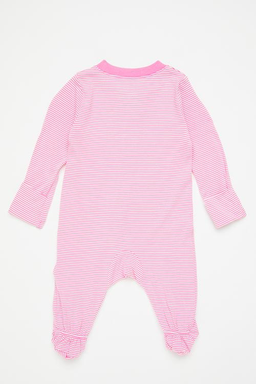 Nike striped footed coverall - playful pink