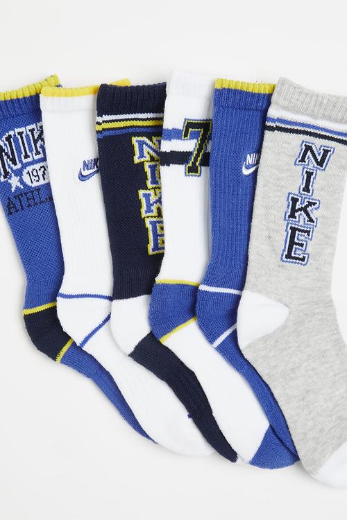 Nike phys ed crew socks 6-pack - comet blue