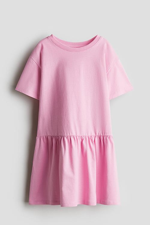 Cotton jersey dress - pink