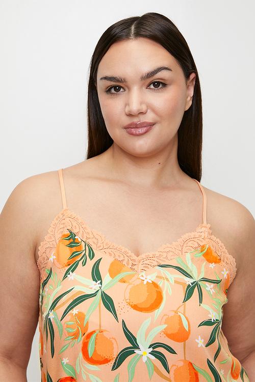 Plus Cami Woven Vibrant Summer - almost apricot