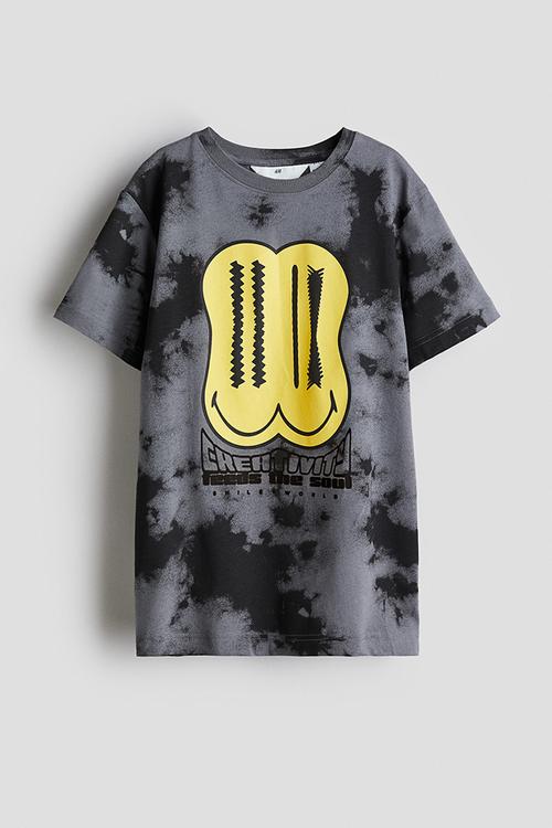 Printed T-shirt - dark grey smileyworld®