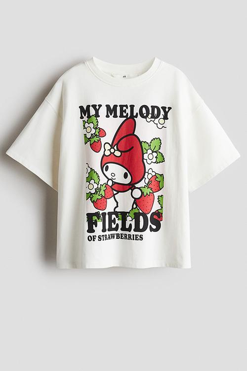 Printed cotton T-shirt - white my melody