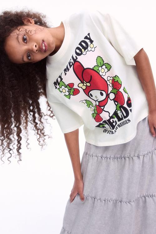 Printed cotton T-shirt - white my melody