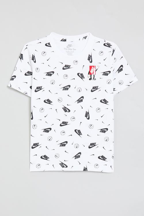 Nike all-over print boxy tee - white