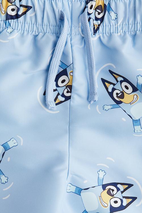 Printed swim shorts - light blue/bluey
