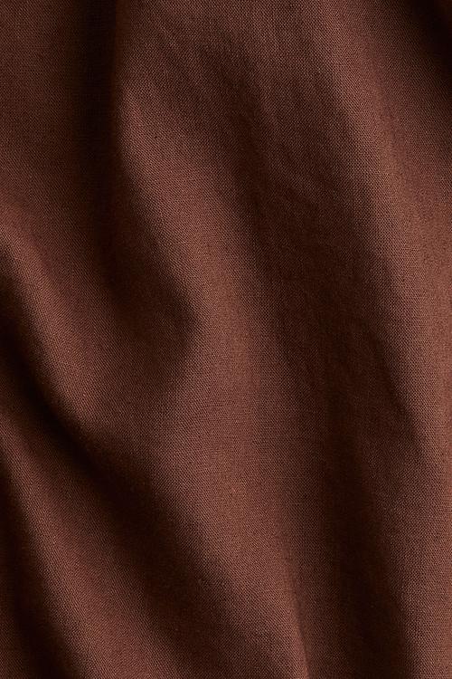 Linen-blend shirt - brown