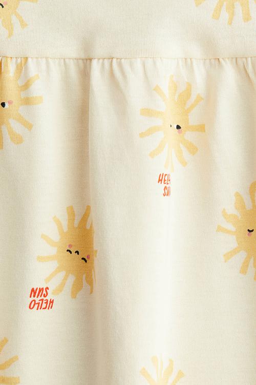 Patterned cotton dress - light yellow/hello sun