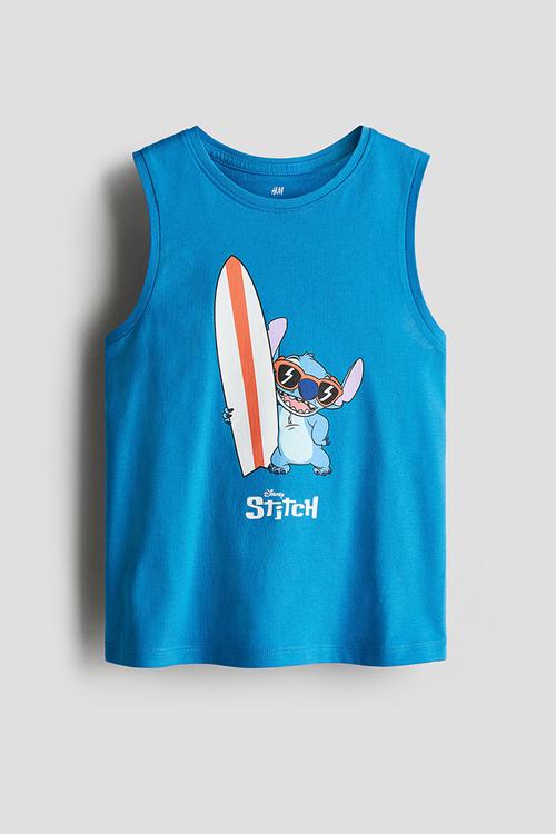 Printed vest top - blue/lilo & stitch
