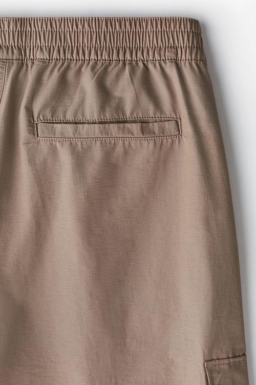 Regular fit twill cargo trousers - dark beige 