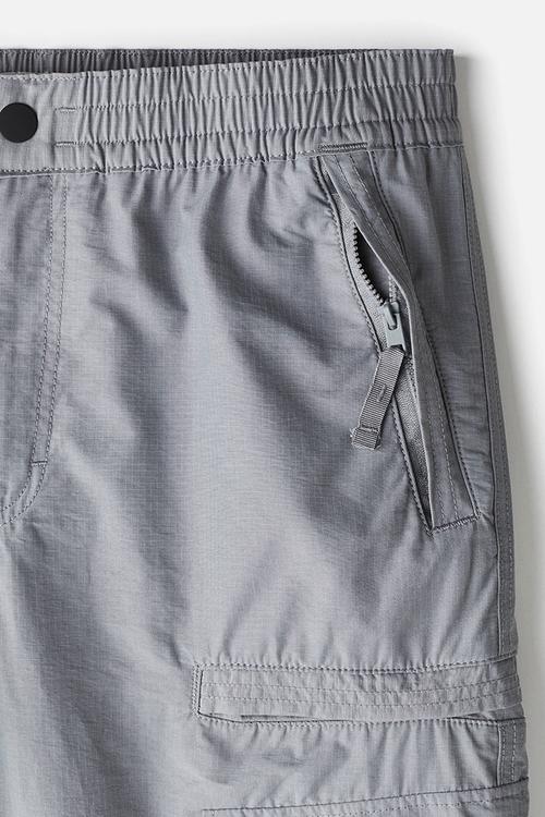 Regular fit twill cargo trousers - grey