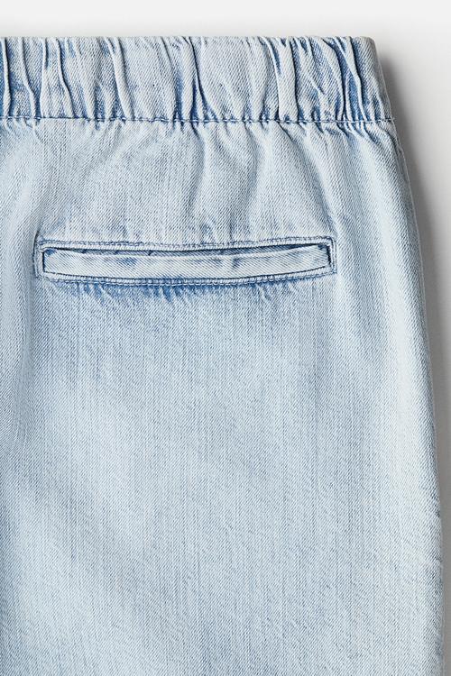 Baggy denim shorts - light denim blue
