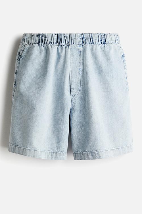 Baggy denim shorts - light denim blue