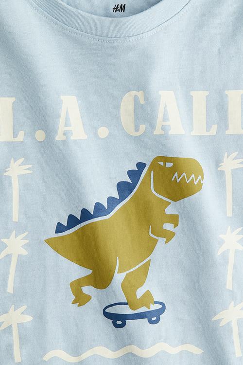Printed vest top - light blue/l.a. cali