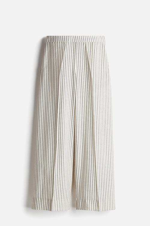 Wide trousers - white striped