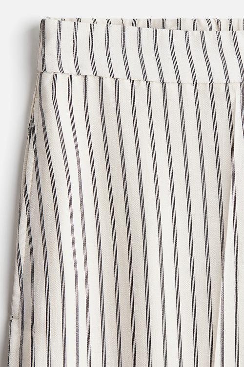Wide trousers - white striped