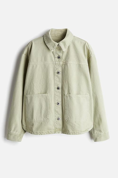 Twill overshirt - light green