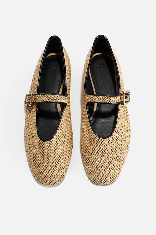 Braided mary janes - beige