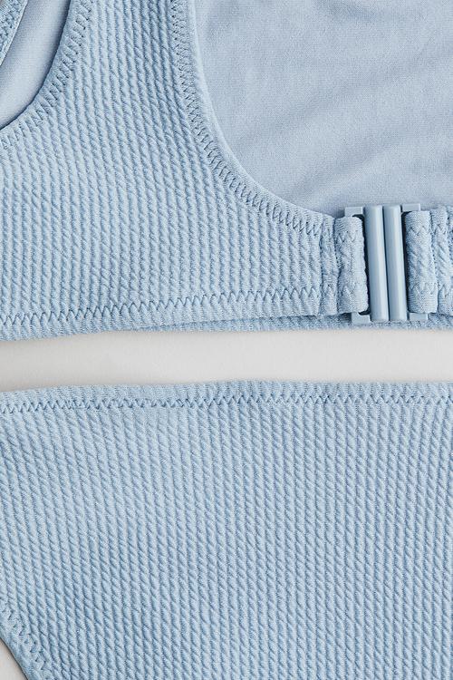Textured bikini - light dusty blue