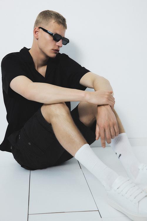 Regular fit cargo shorts - dark grey
