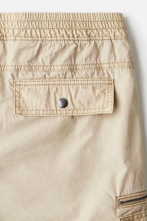 Regular fit cargo shorts - beige